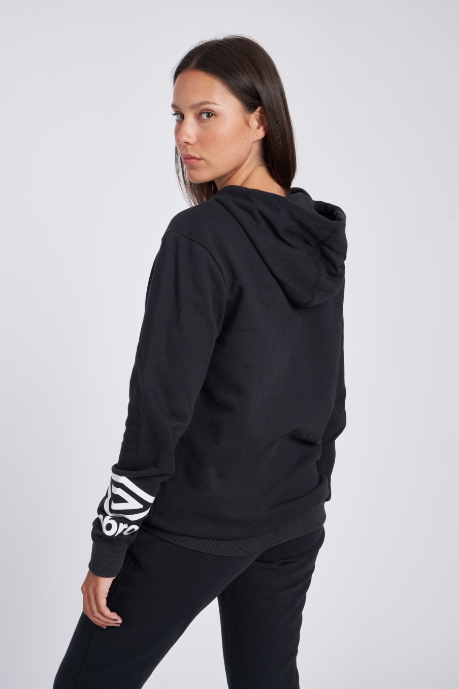 UMBRO FW TERRACE ZIP HOODIE BLACK/WHITE JACKET