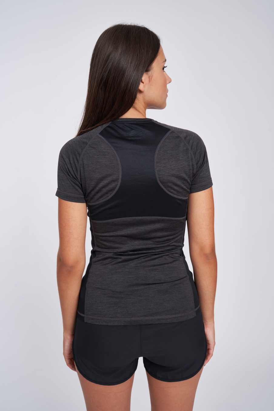 CAMISETA UMBRO PRO TRAINING MARL POLY TEE BLACK/GREY - WOMENS