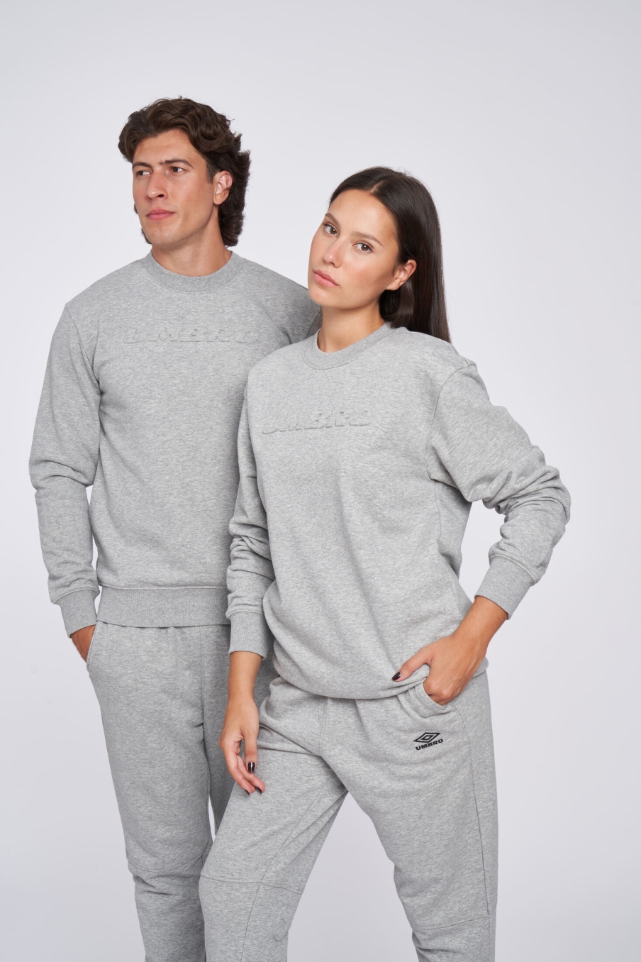 UMBRO EMBOSSED LOGO SWEAT GRAY SWEATSHIRT