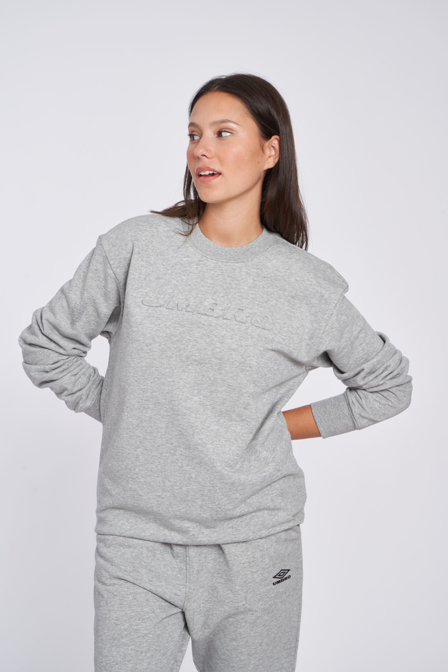 UMBRO EMBOSSED LOGO SWEAT GRAY SWEATSHIRT