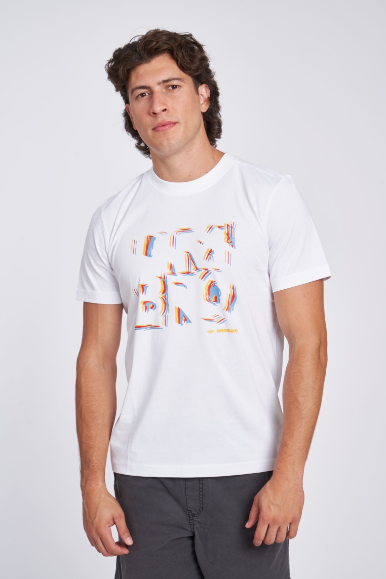 Camiseta Umbro Box Logo Graphic Graphic Branco Brilhante