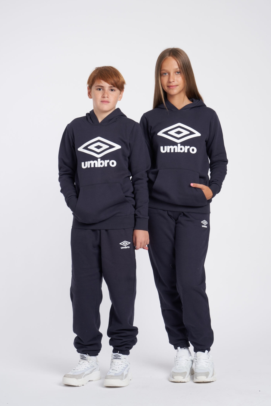 Sudadera Umbro Wardrobe Hoodie Large Logo Junior Dark Navy / White