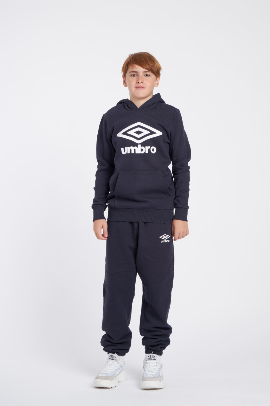 Sudadera Umbro Wardrobe Hoodie Large Logo Junior Dark Navy / White