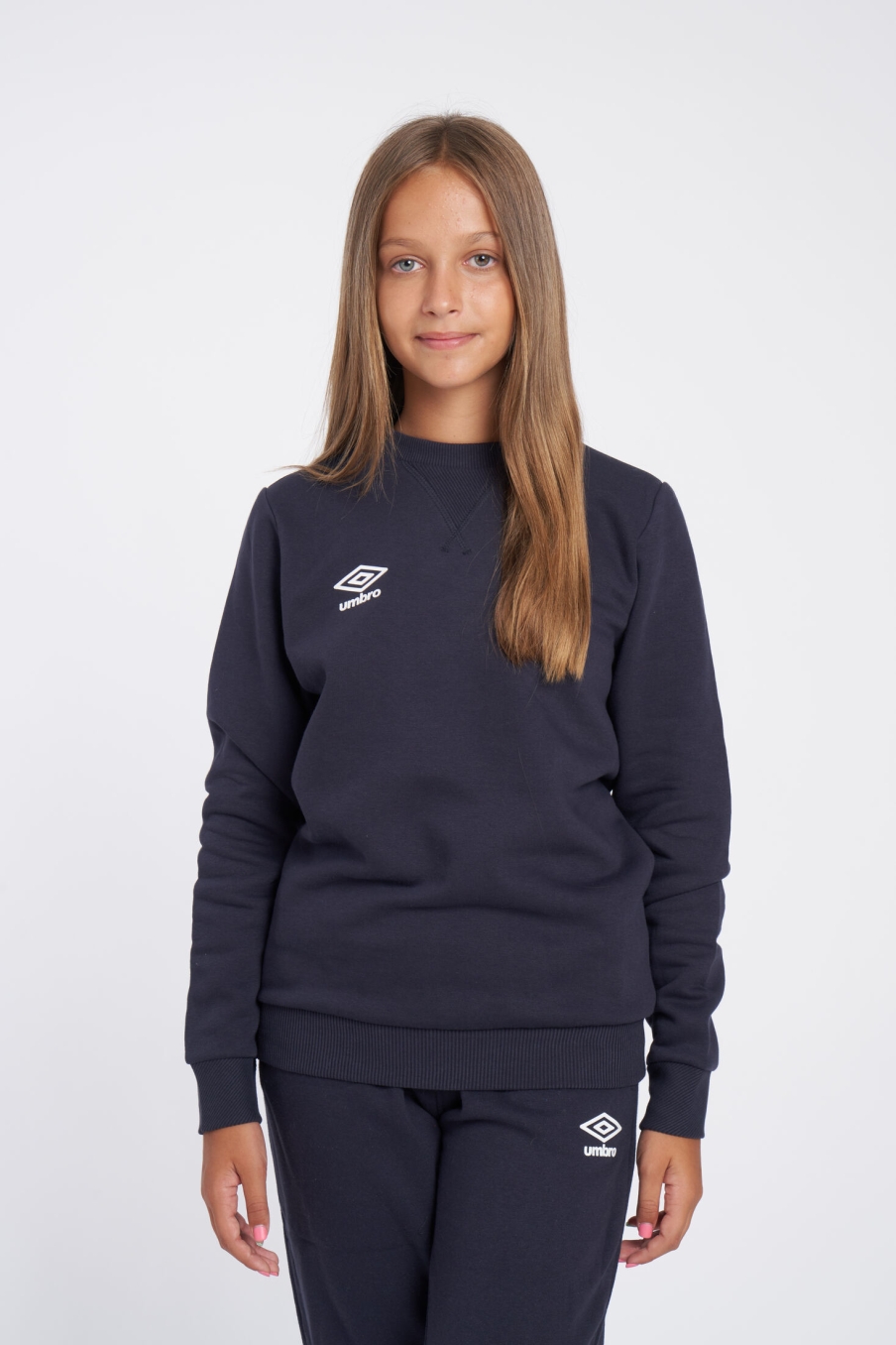 Umbro Wardrobe Small Logo Sweatshirt Junior Navy