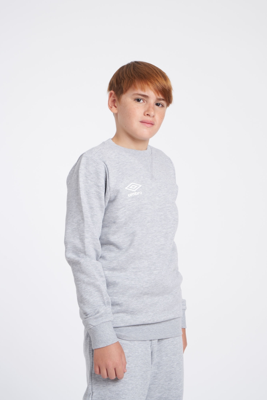 Umbro Fleece moletom júnior logo pequeno Cinza