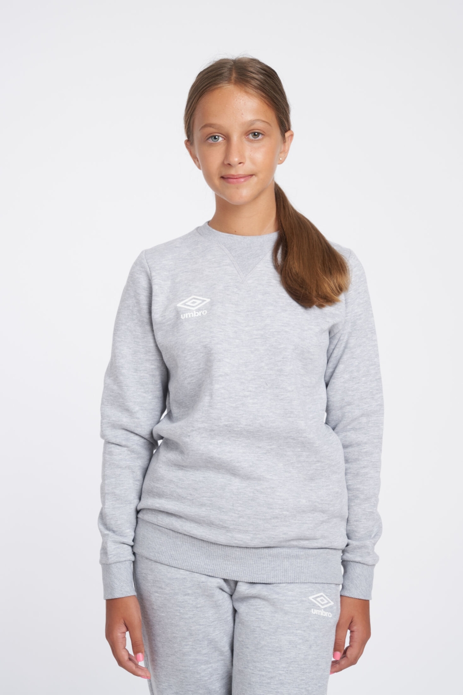 Sudadera Umbro Fleece small logo junior Grey