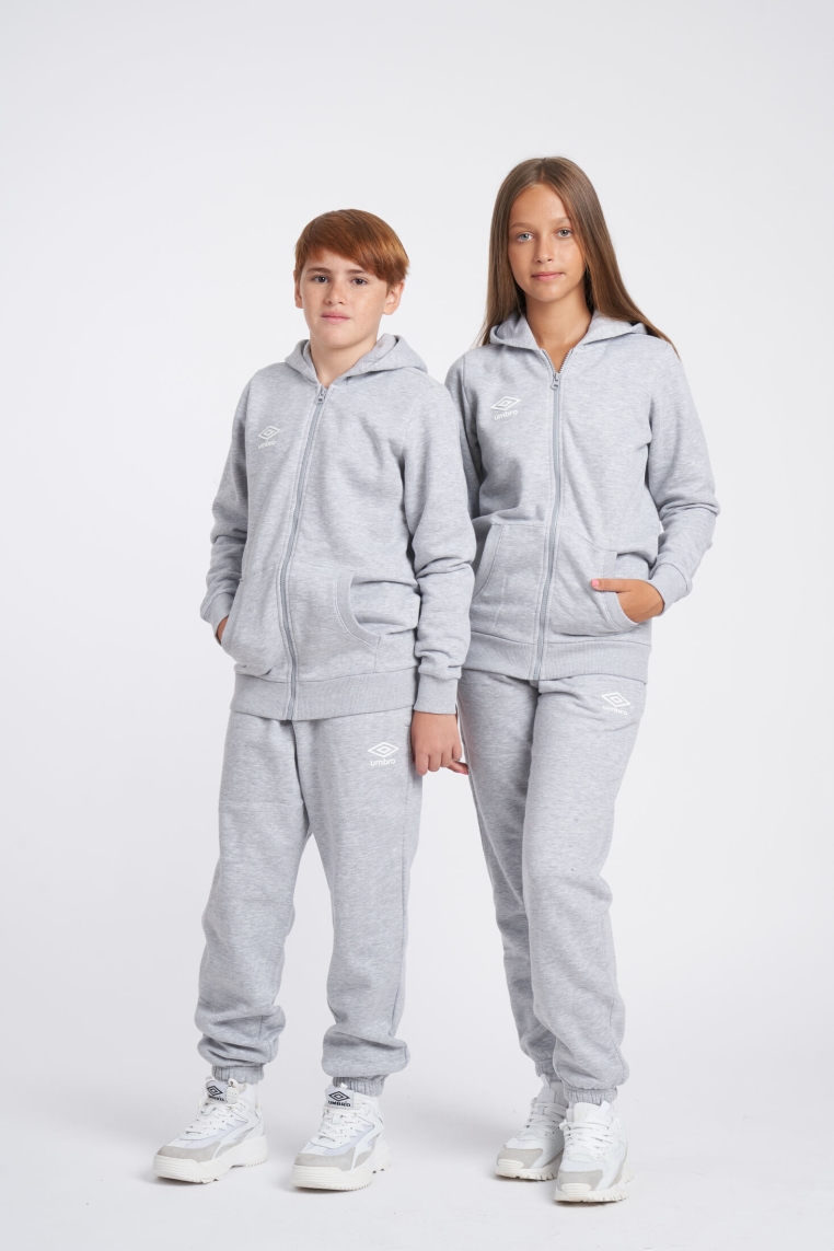 Chaqueta Umbro Wardrobe Zip Through Hoodie Small Logo Junior Grey