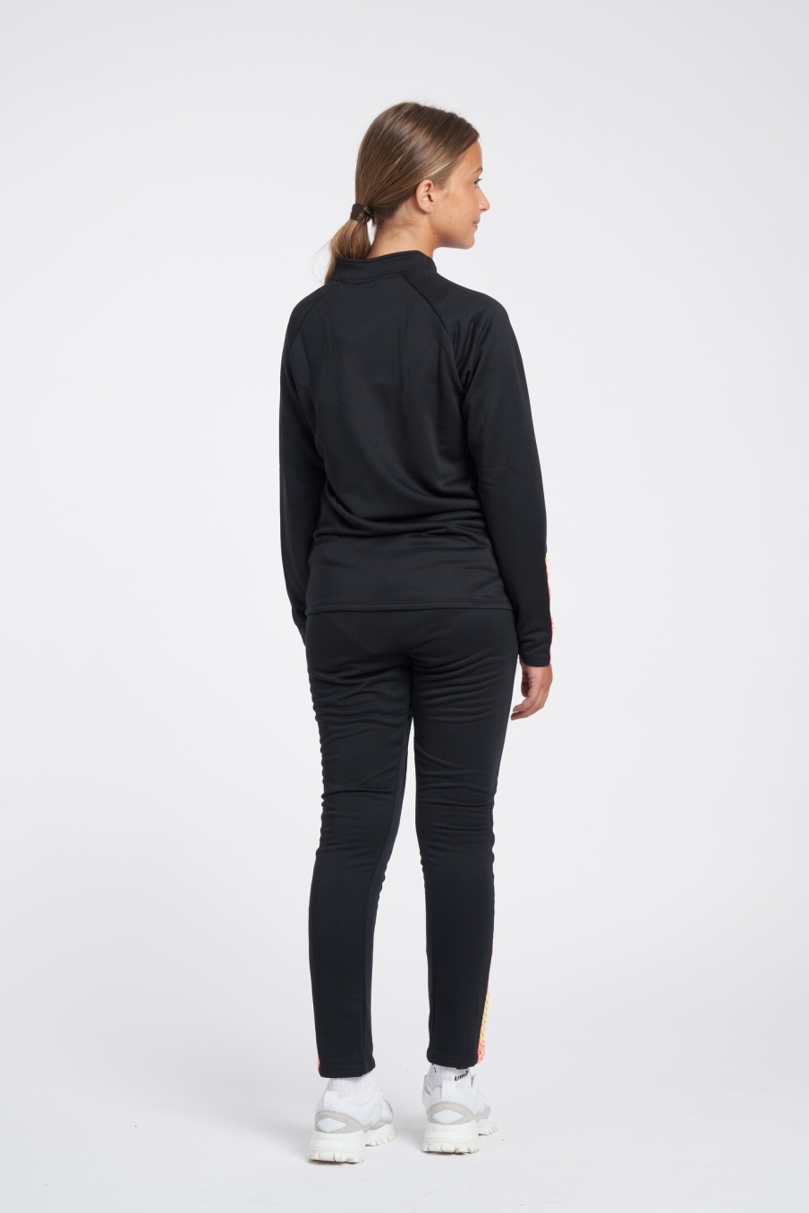 Sudadera Umbro Axis Half Zip - JUNIOR - Black / Safety Yellow / Knockout Pink
