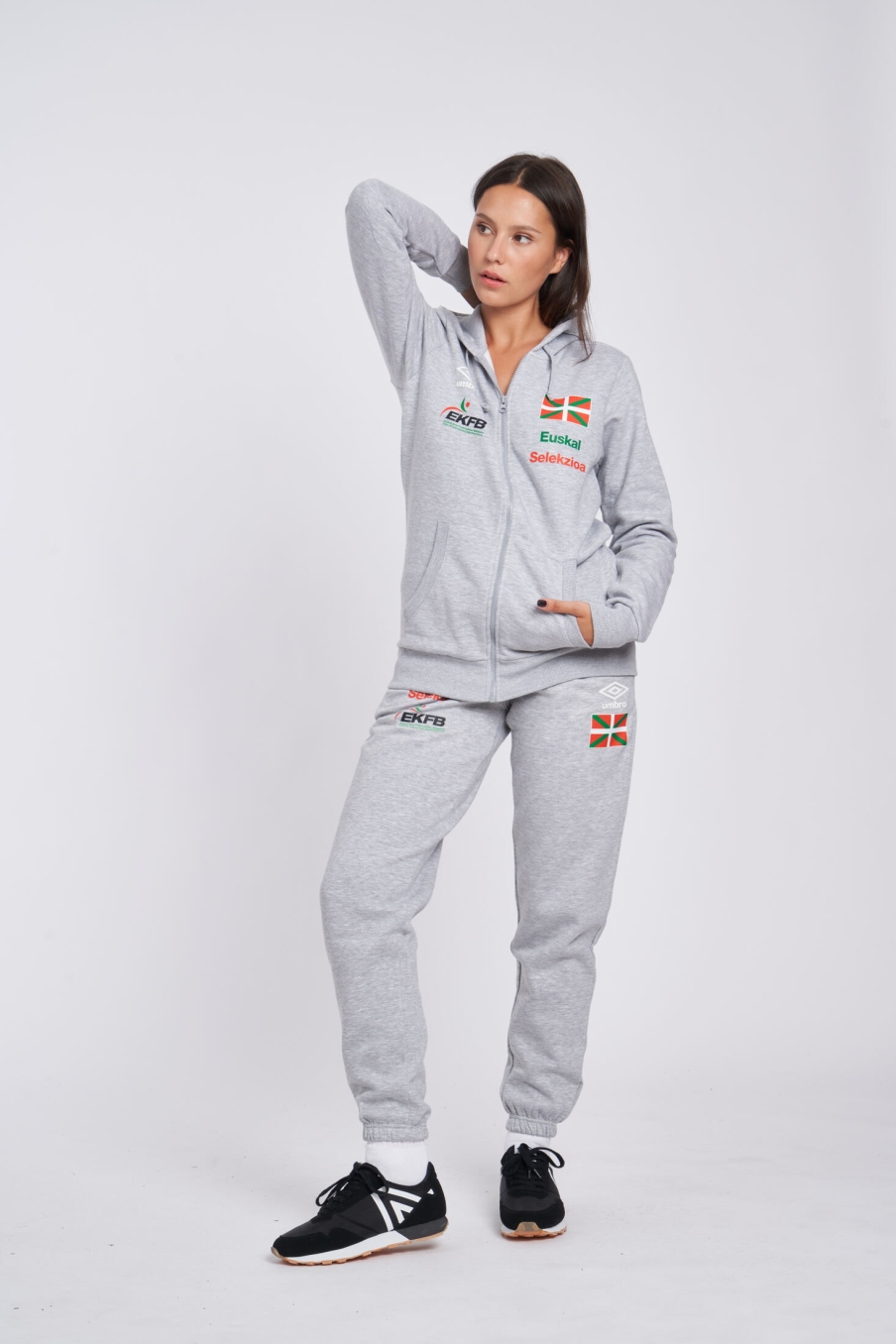 EUSKAL SELEKZIOA WALKING/22  ZIP JACKET GREY