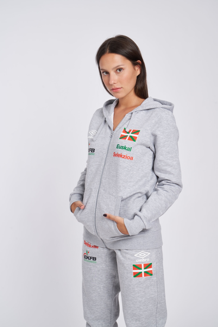 EUSKAL SELEKZIOA WALKING/22  ZIP JACKET GREY