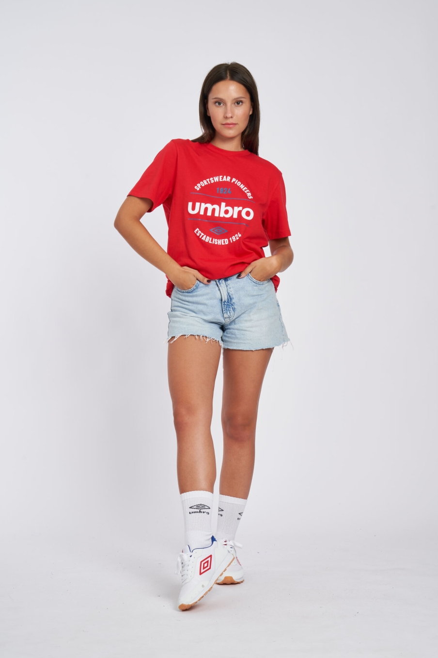 UMBRO FW CIRCULAR GRAPHIC TEE VERMILLION T-SHIRT