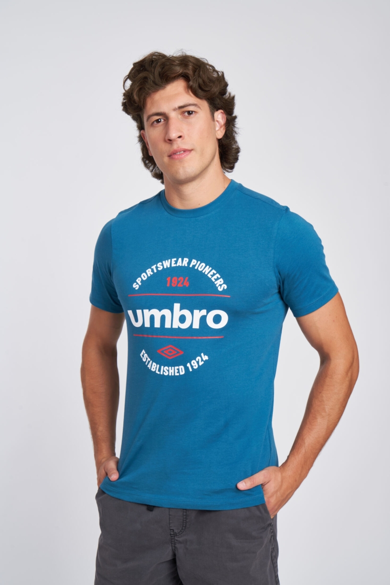 UMBRO FW CIRCULAR GRAPHIC TEELYONS BLUE T-SHIRT