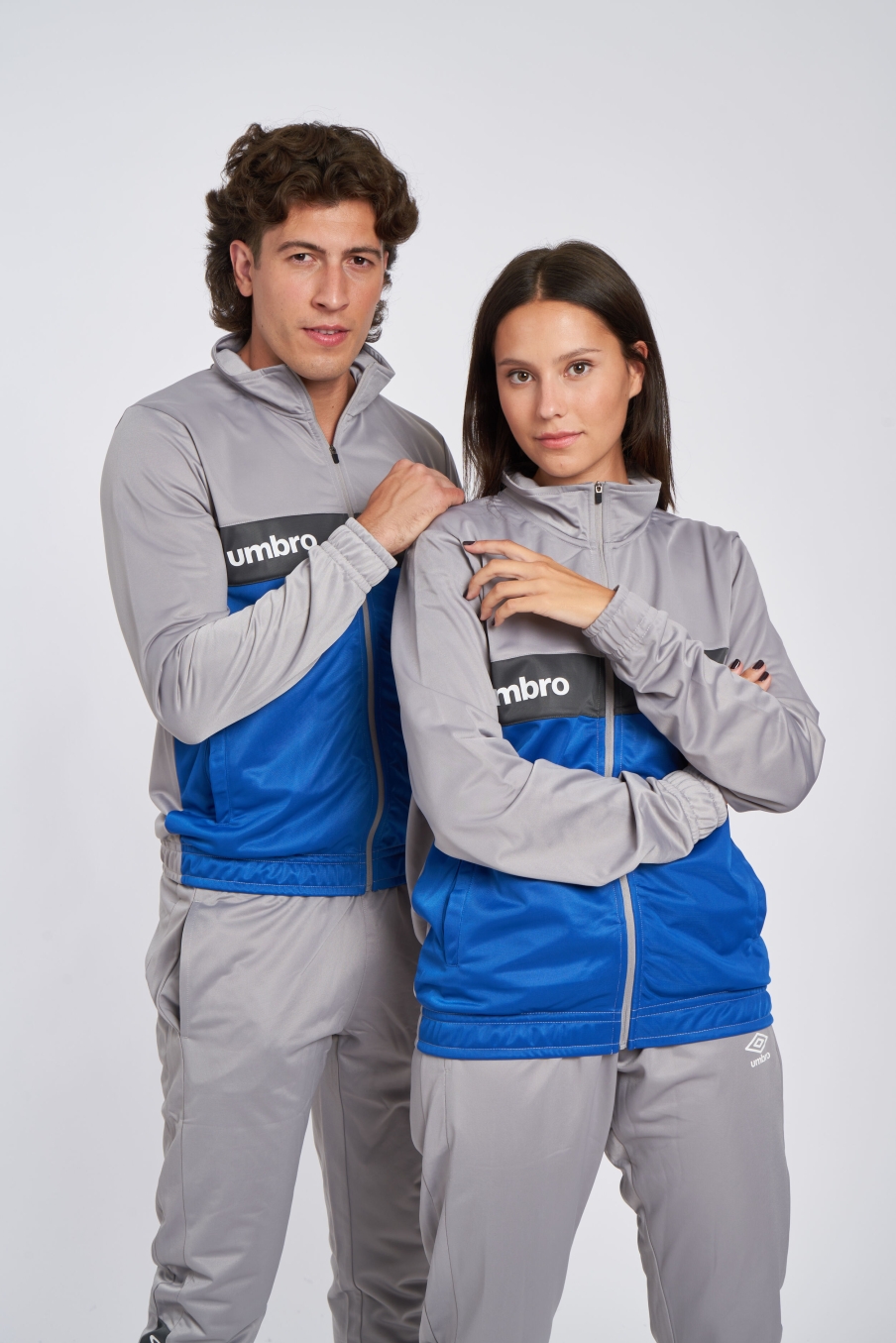 UMBRO FW SPORTSWEAR JAQUETA CINZA MARL / NOUVEAN MARINHA / WOODLAND GREY