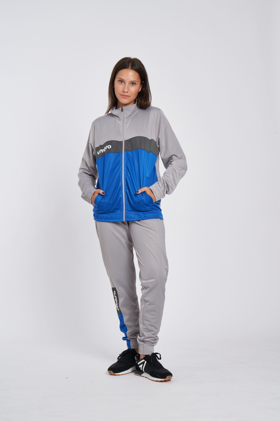 UMBRO FW SPORTSWEAR JAQUETA CINZA MARL / NOUVEAN MARINHA / WOODLAND GREY