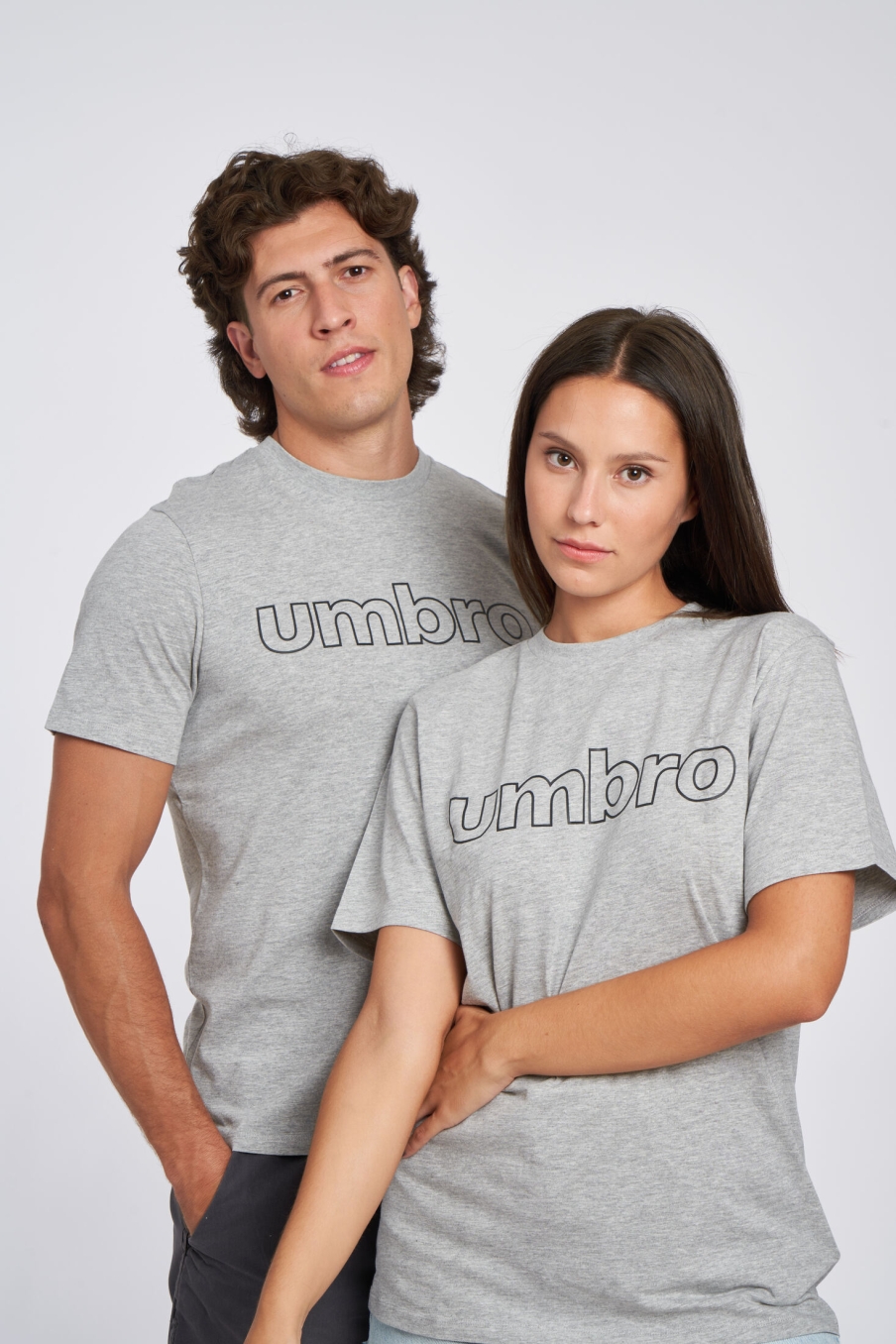 UMBRO FW LINEAR LOGO GRAPHIC TEEGREY MARL T-SHIRT