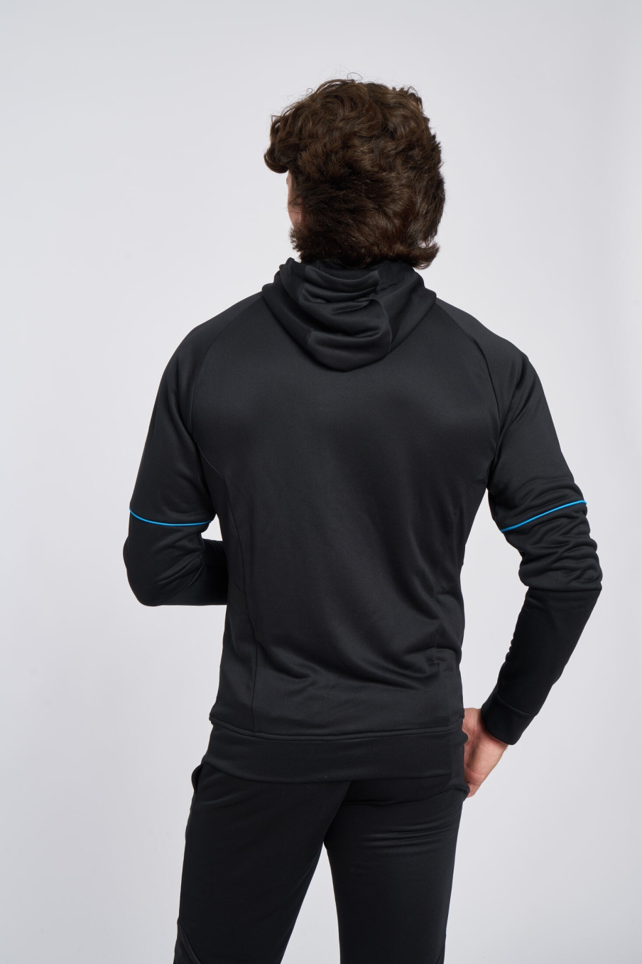 Umbro Jacket Pro Training FZ Hoodie Black / Malibu Blue