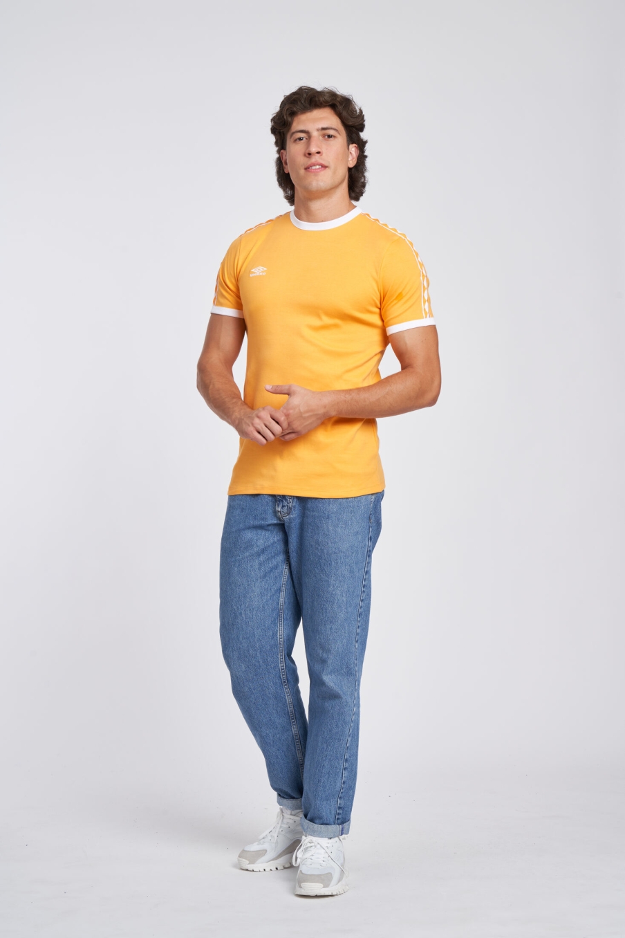 UMBRO TAPED RINGER TEEBRILLIANT ORANGE / BRILLIANT WHITE