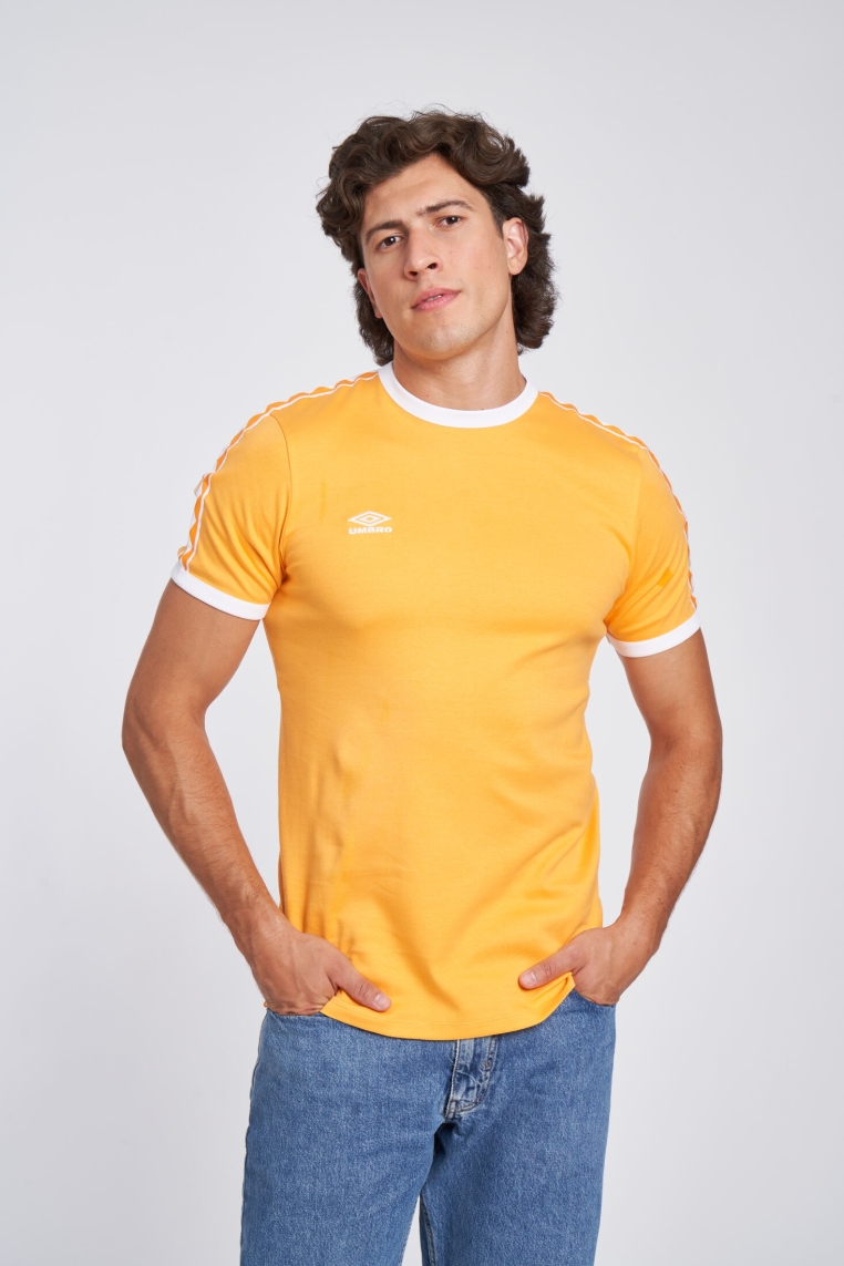 CAMISETA UMBRO TAPED RINGER TEEBRILLIANT ORANGE / BRILLIANT WHITE