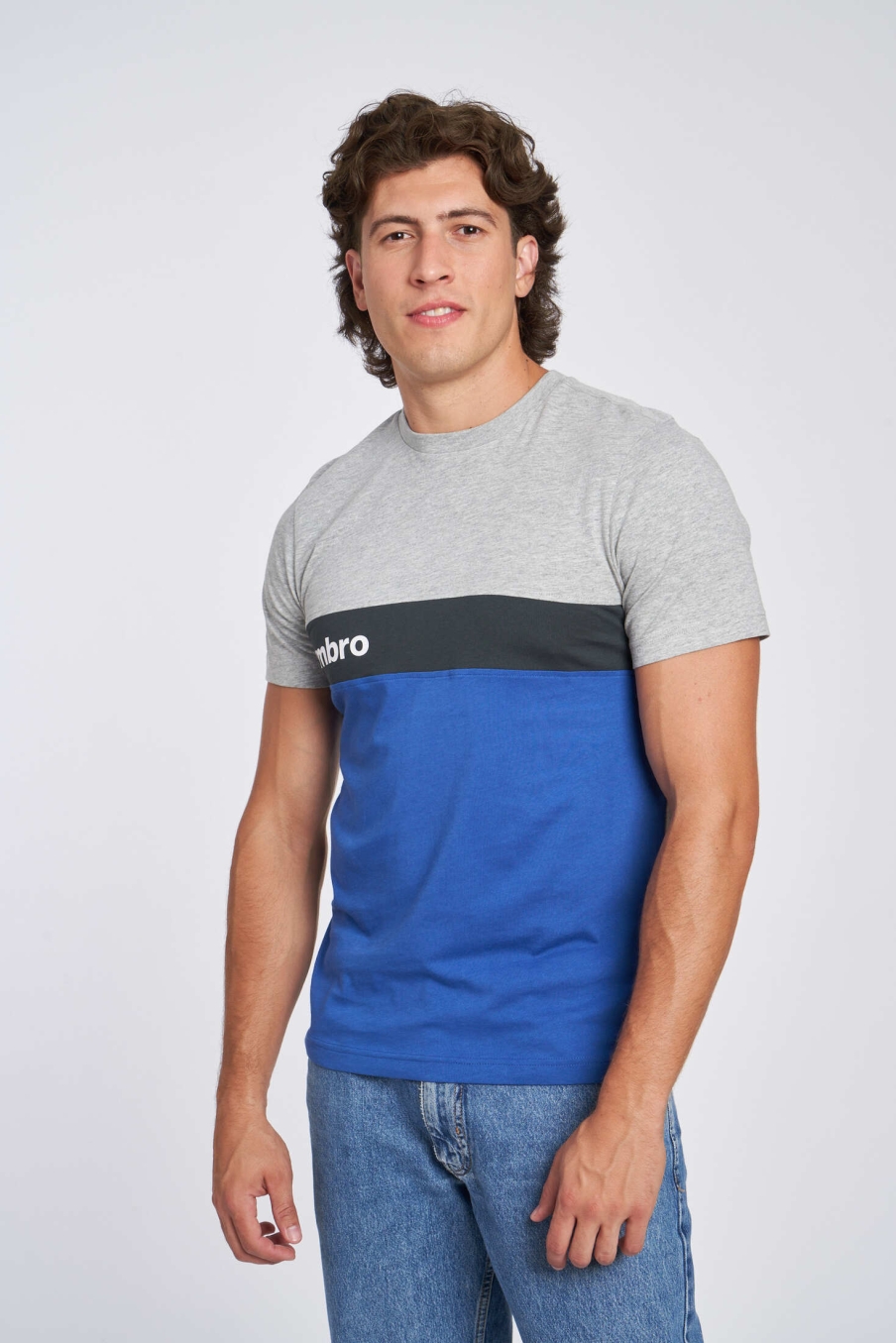 CAMISETA UMBRO FW SPORTSWEAR BRANCO BRILHANTE / MARINHO ESCURO / CINZA WOODLAND