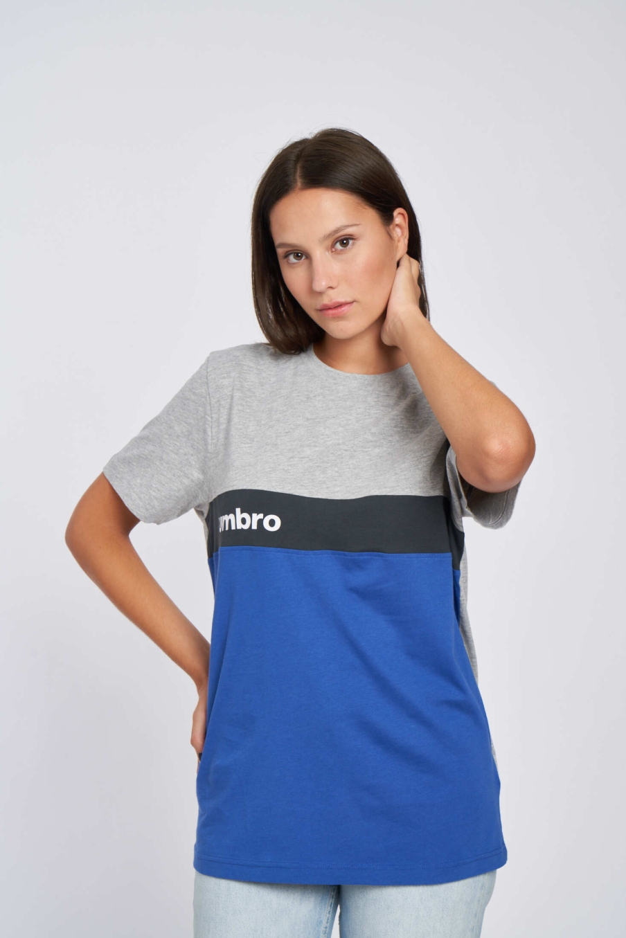 CAMISETA UMBRO FW SPORTSWEAR BRANCO BRILHANTE / MARINHO ESCURO / CINZA WOODLAND