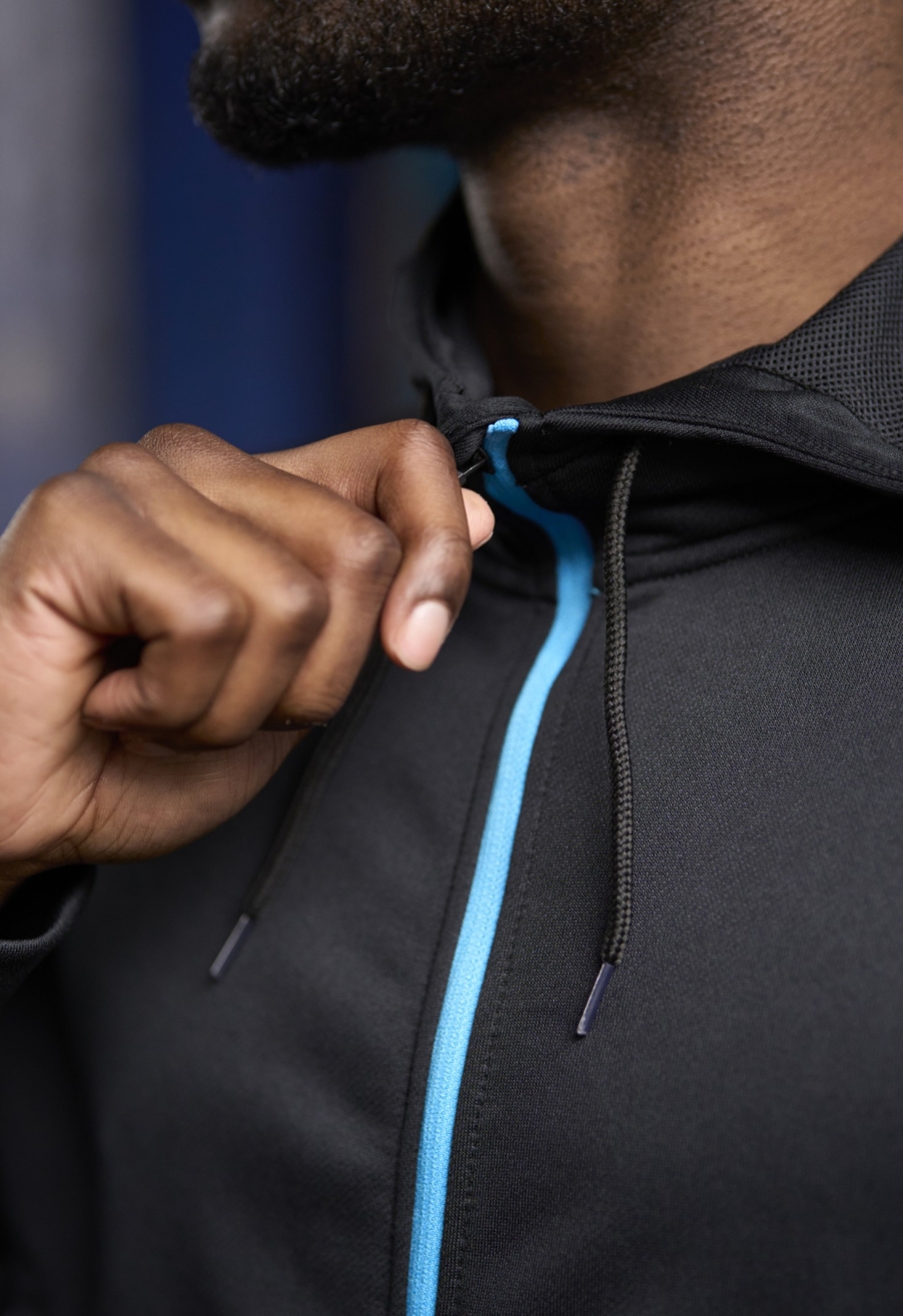 Umbro Jacket Pro Training FZ Hoodie Black / Malibu Blue