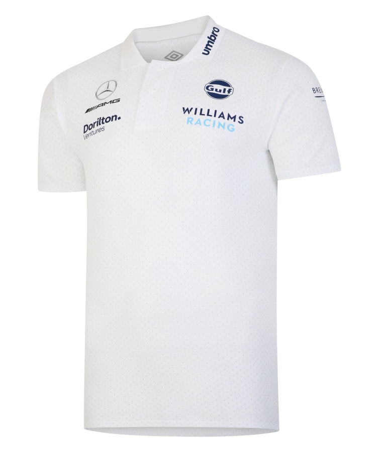 Umbro Williams Racing Cvc Meia Camisa Pólo Branco Brilhante