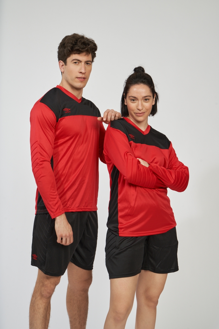 Umbro Hero Goalkeeper Kit T-shirt + Shorts Red / Black