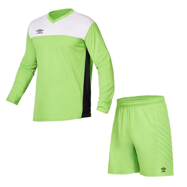 Umbro Hero Junior Goalkeeper Kit T-shirt + Shorts Green / White / Black