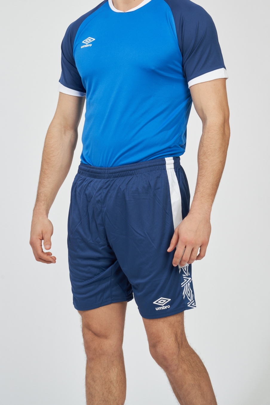 Curto Umbro Rosa Azul/Branco