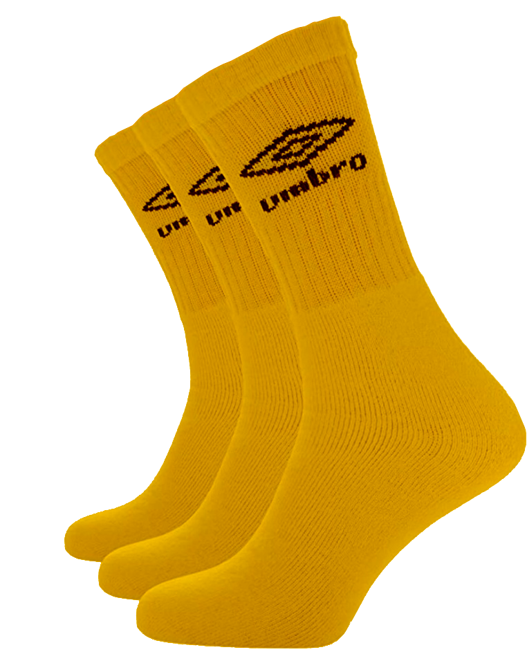 Pack 3 Calcetines Deportivos Umbro Yellow