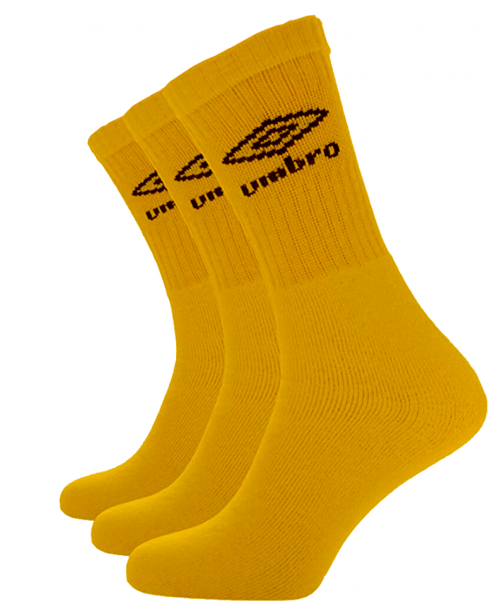 Pacote 3 meias de esportes Umbro Amarelo