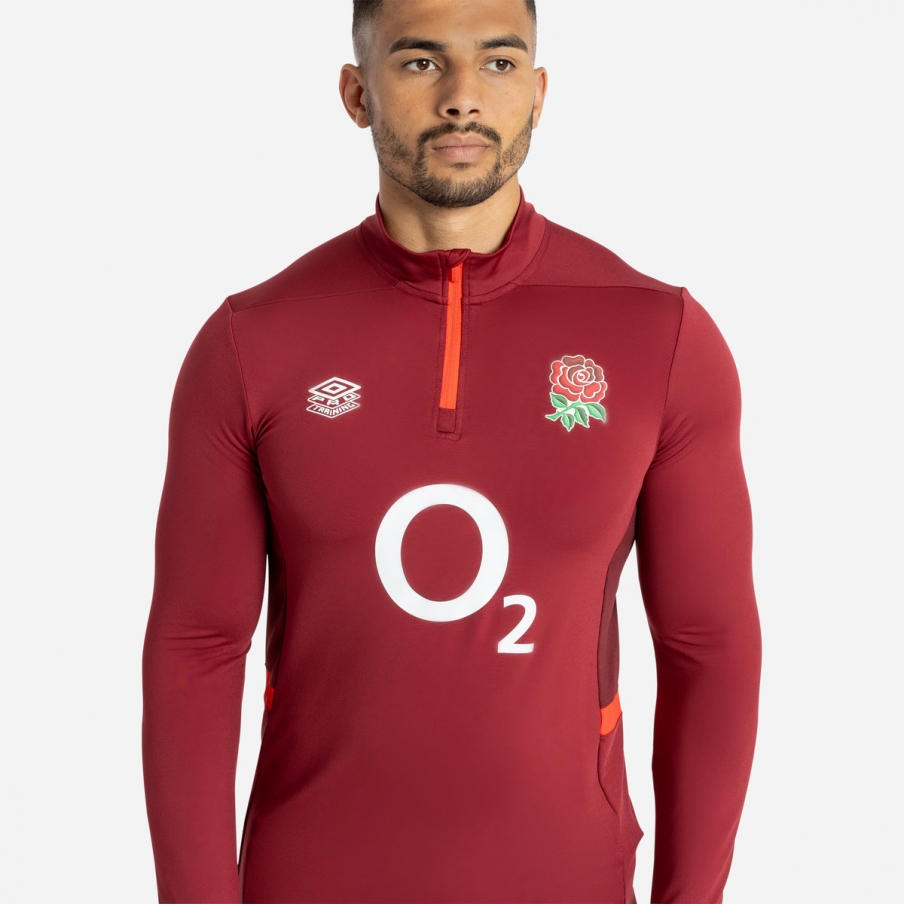 INGLATERRA MID LAYER TOP (O2) VERMELHO TIBETANO / ZINFANDEL / FLAME SCARLET