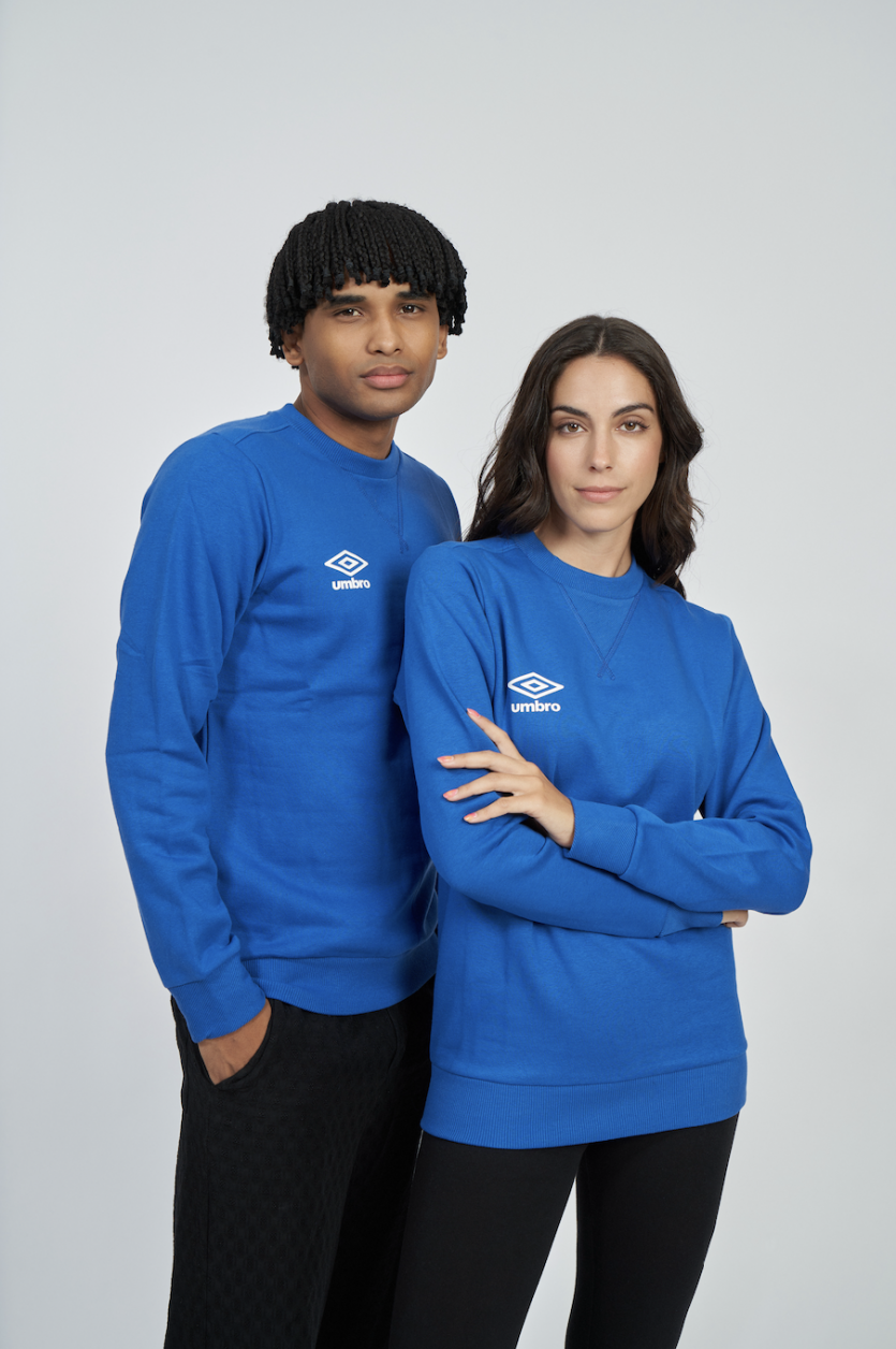 Φούτερ Umbro με μικρό λογότυπο και λαιμόκοψη, βασιλικό 2