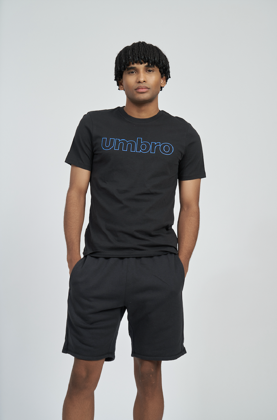 CAMISETA PRETA UMBRO FW LINEAR LOGOTIPO GRÁFICO