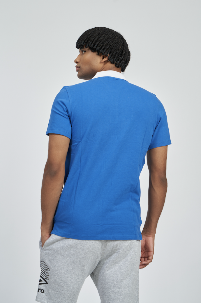 Umbro Contrast Pique Polo Blue / White