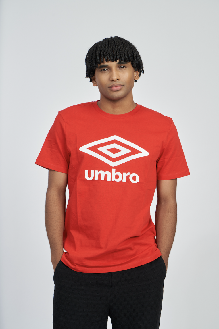 Umbro Wardrobe Large Logo T-shirt Red / White