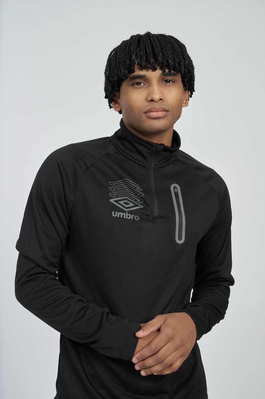 Sudadera Umbro FW Terrace Poly 1/4 Zip Black