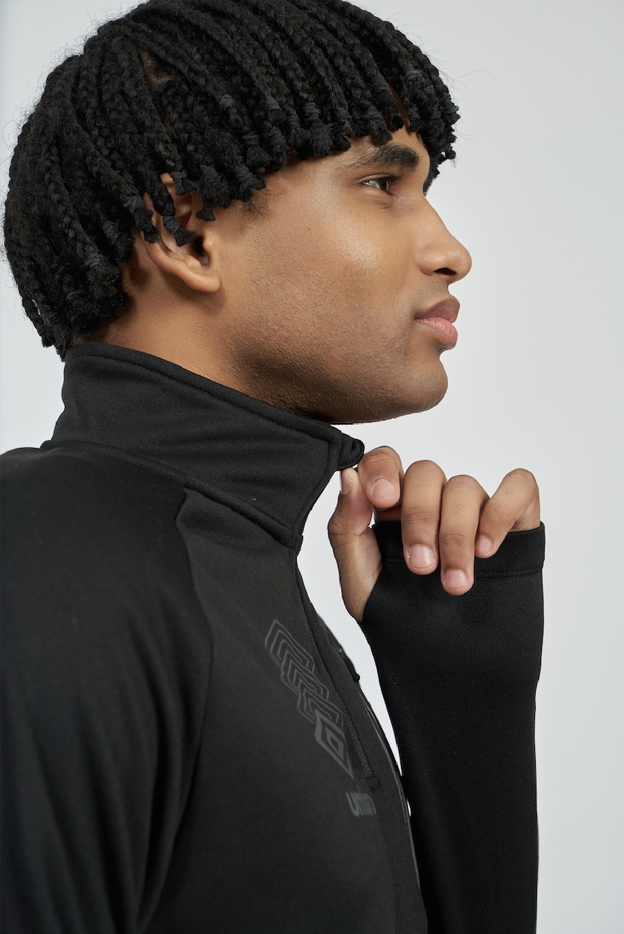 Sudadera Umbro FW Terrace Poly 1/4 Zip Black