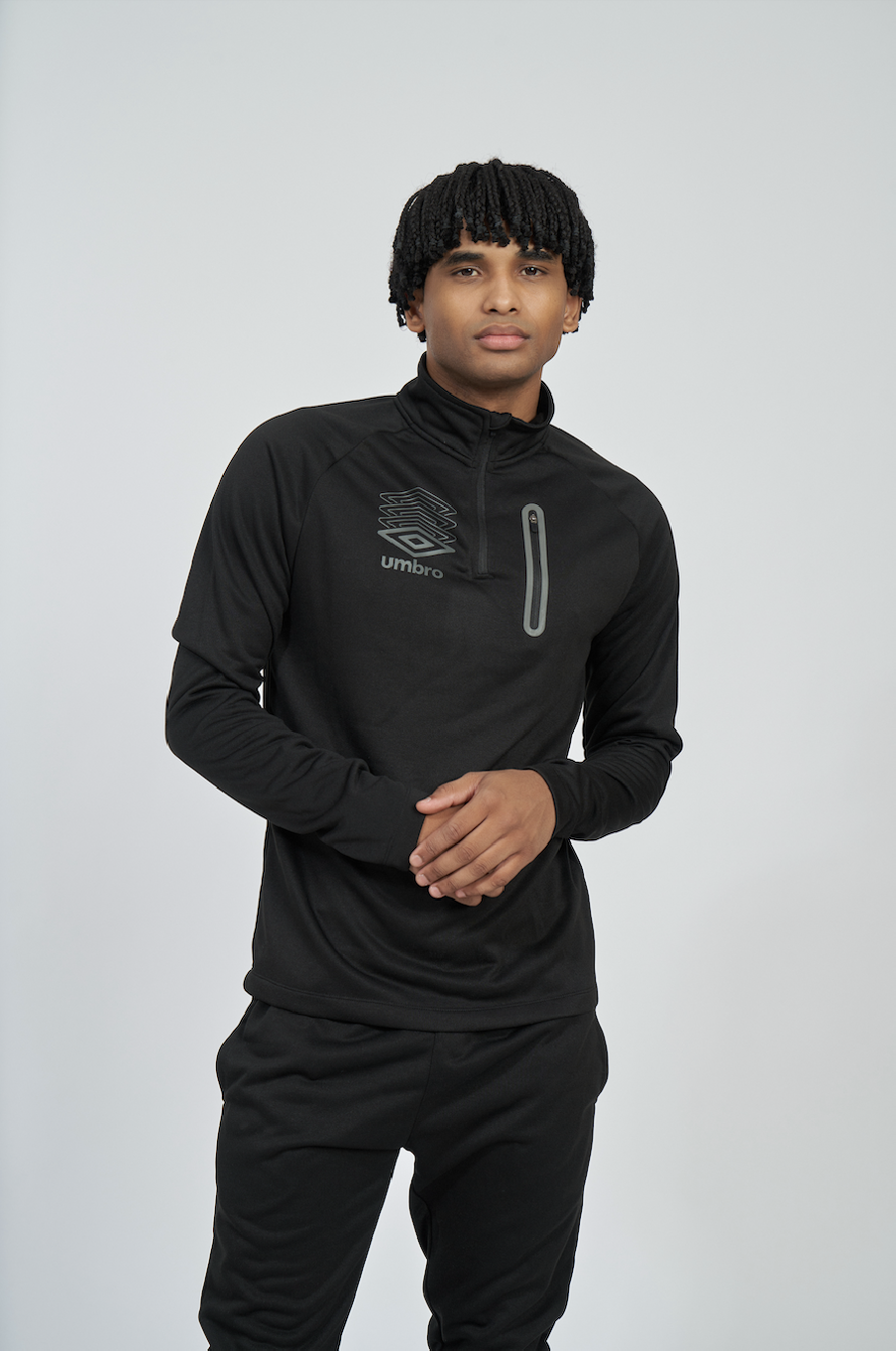 Sudadera Umbro FW Terrace Poly 1/4 Zip Black