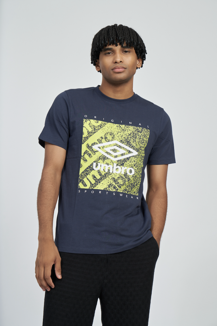 Umbro FW Grain Graphic Tee Dark Navy