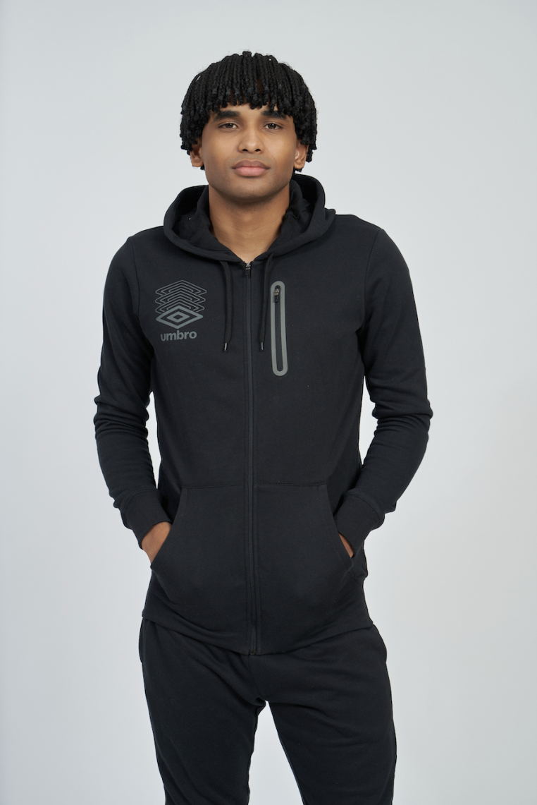 Umbro Fw Terrace Zip Hoodie Jacket Black / Gunmetal