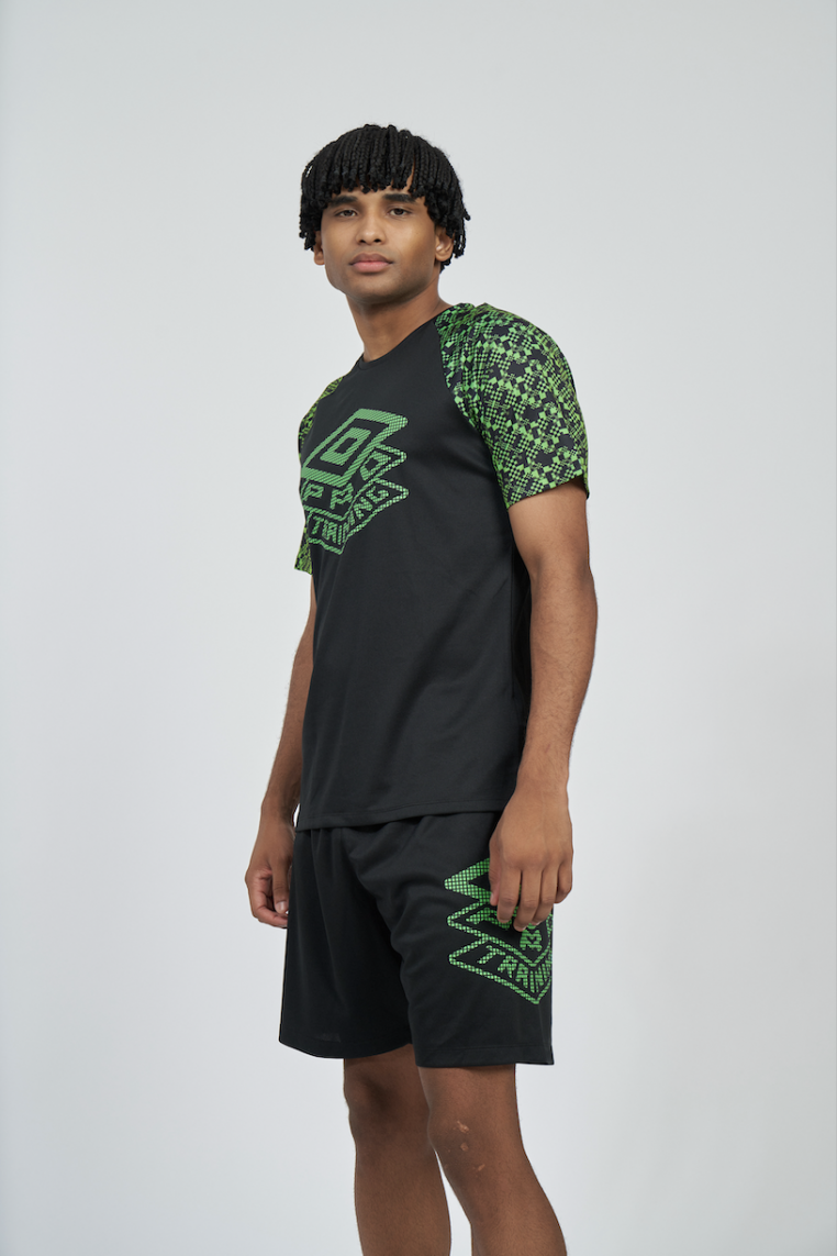 Camiseta Umbro Pro Training Active Graphic Sleeve Jersey Black / Andean Toucan
