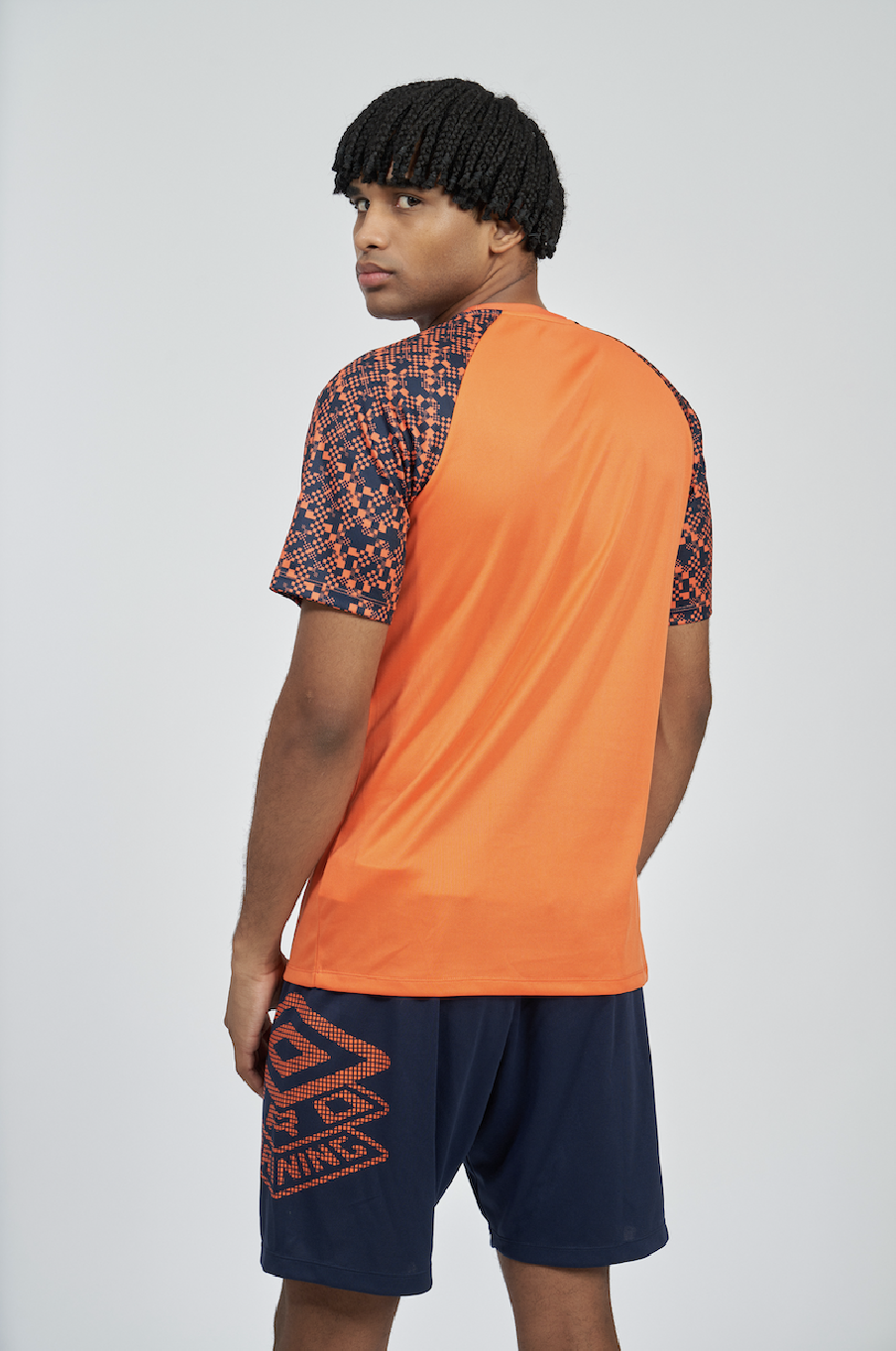 T-shirt Umbro Pro Training Active Graphic Sleeve Jersey Vermillion Orange / Dark Navy