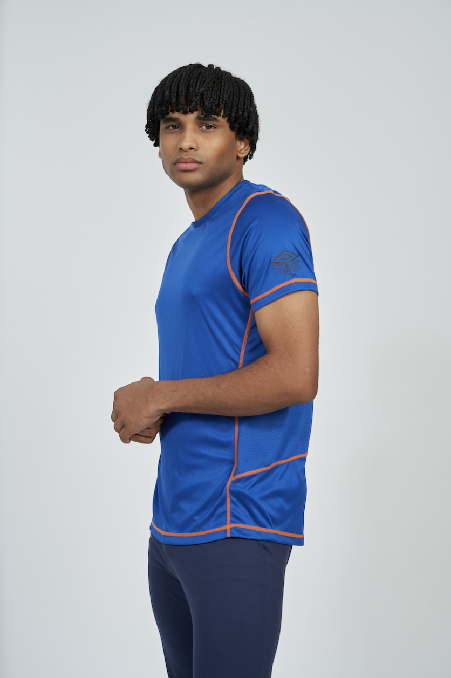 T-shirt Umbro Pro Training Poly Tee Deep Surf / Vermillion Orange