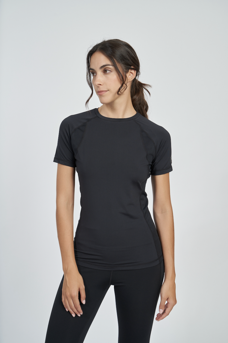 Umbro Pro Training Poly Tee – Damen Schwarz / Harvest Gold