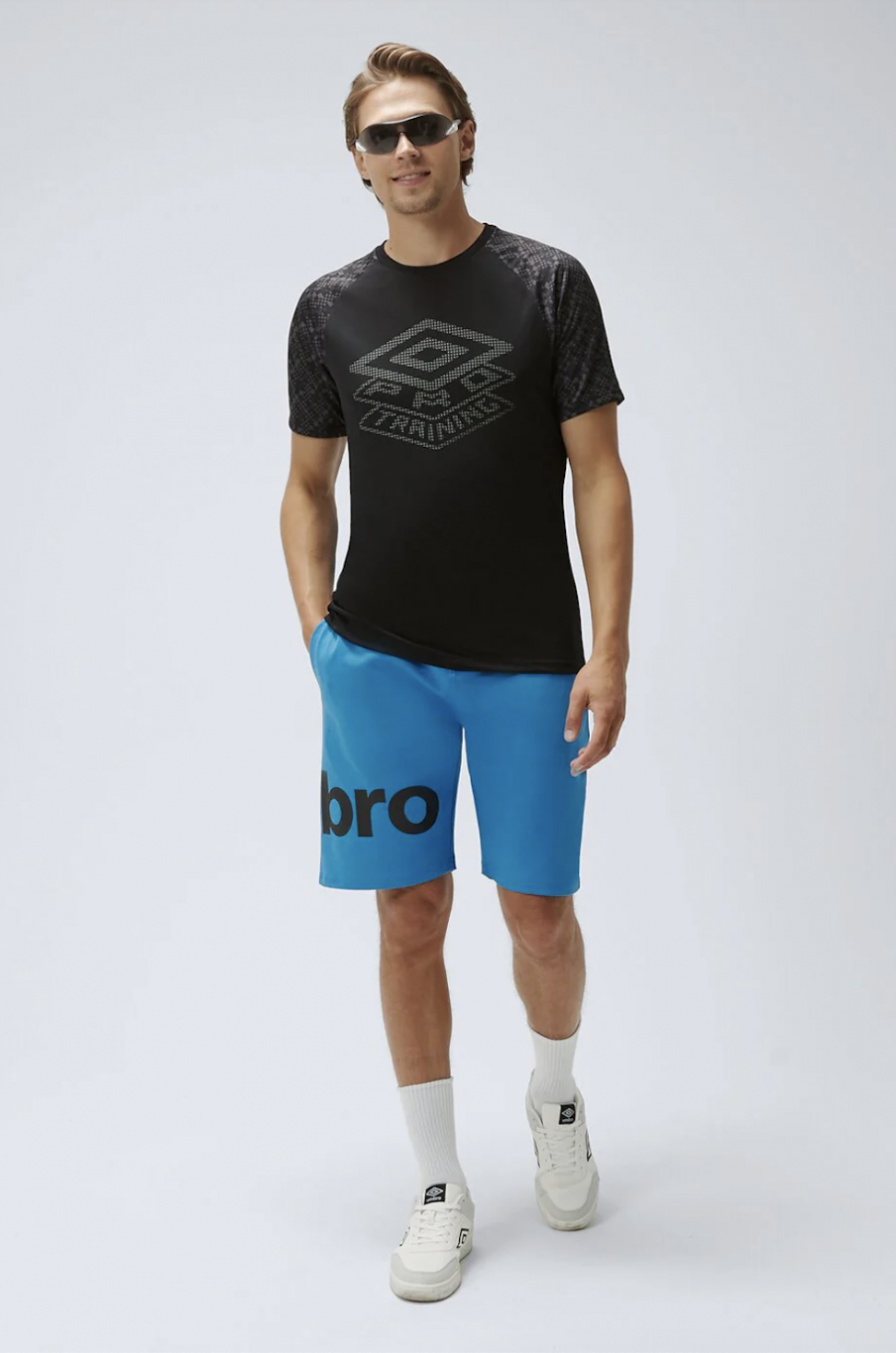 T-Shirt Umbro Pro Training Active Graphic Sleeve Jersey Black / Gunmetal