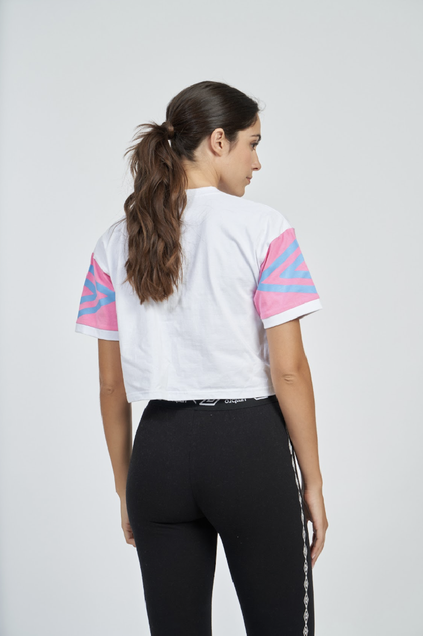 Camiseta Umbro Baintha Branca/Rosa/Céu 2