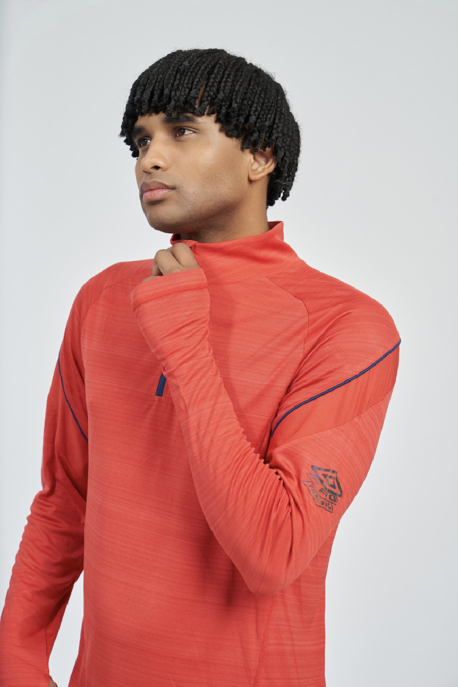 Sudadera Umbro Pro Training Half Zip Top Rococco Red Marl