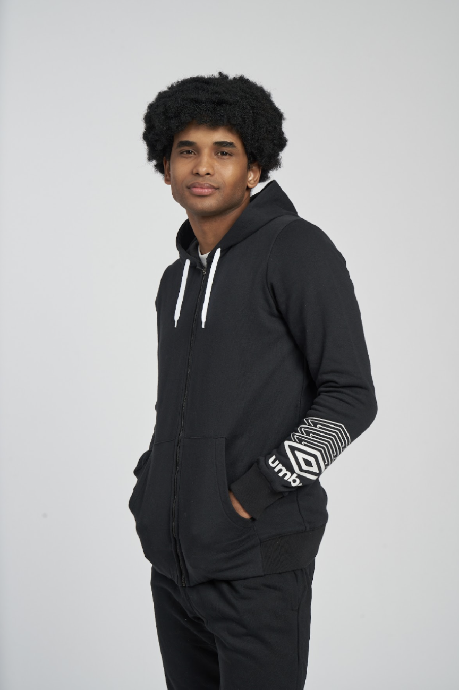 UMBRO FW TERRACE ZIP HOODIE BLACK JACKET