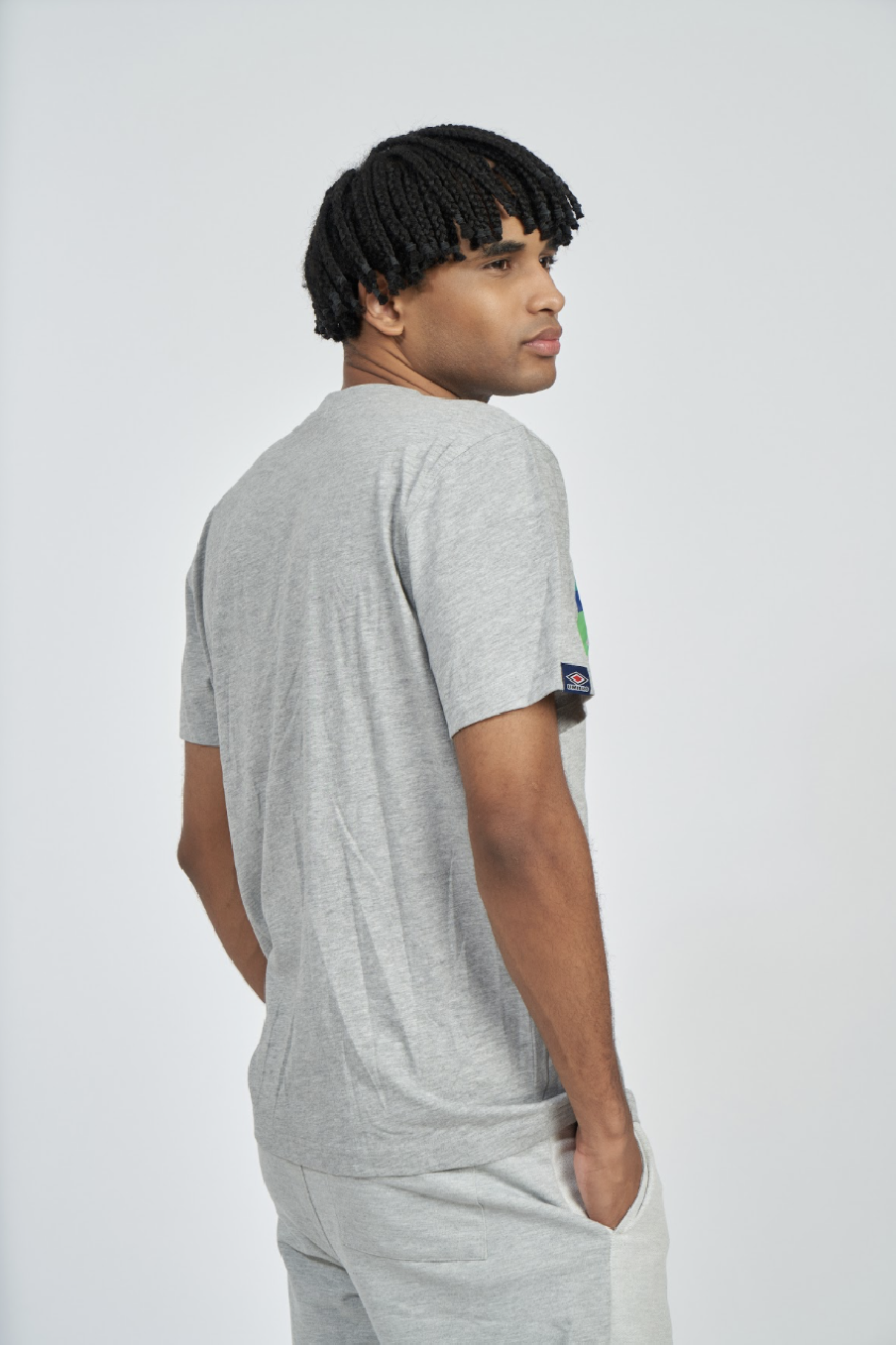 Camiseta Umbro Layered Logo Tee Grey Marl
